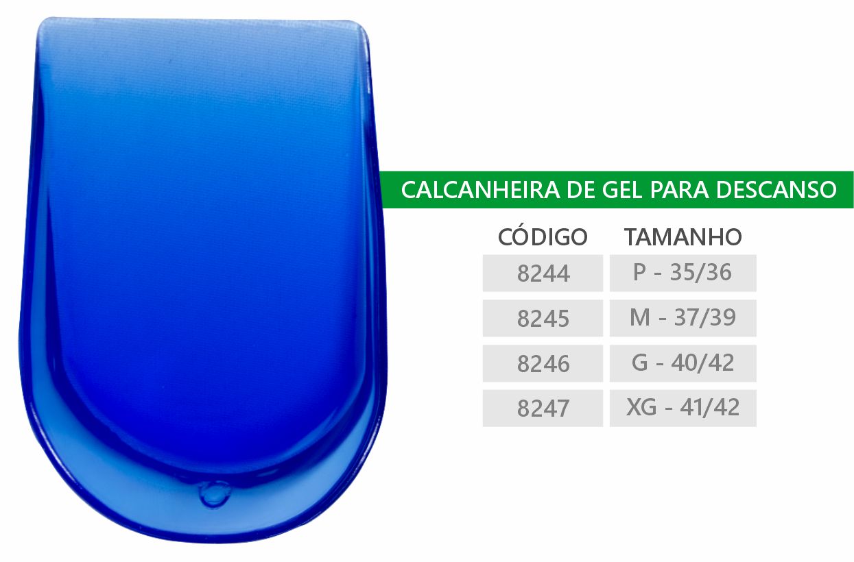 Medidas para Calcanheira de Gel para Descanso Lenox Gelastic